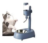 Pet Drinking Dispenser - 480ml Fill Water Station, Raised Bowl System, Spill Guard Channel, Detachable Washable Housing, Stable Base Construction | for Puppies Felines Household Livin