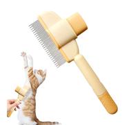 Pet Drowding Comb - Dog Grooming Comb with Release Button, Undercoat Brush | Deshedding Tool for Long and Short Hair Dogs and Cats, Effective Hair Styling For