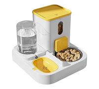 Pet Dry Food Dispenser - Automatic Feedings Station, Duall Container Feeders | Large Capacity Supply Set for Small Animals, Cat Water Bowls, Dogs Meal Organizer, Ideal Kitchen Corner Unit