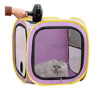 Pet Drying Box, Drying Room for Cats and Dogs, Multifunctional Collapsible Box for Cats and Small and Medium Dogs (L, Purple)