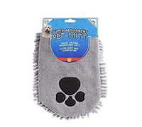 Pet Drying Mitt Super Absorbent Microfibre Quick Drying Ultra Soft Reusable Comforting Perfect For Dogs Cats Puppy Pack of 2 Grey