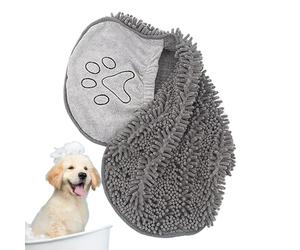 Pet Drying Robe - Super Soak Fabric, Premium Grooming Sheet, Thick Pile Flannel With Double, Water Removing Mat For Medium, Animal Care Accessory, Fast Acting Towelling Laundry Cleaning Washing