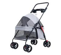 Pet Dtroller Double Pet Stroller for Outings, Small Pull Cart, Puppy Stroller, Dog Walking Cart, Small, Lightweight, Foldable Cat Pet Stroller Large(G)