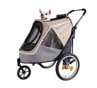 Pet Dtroller Large Dog Pet Stroller Golden Retriever Foldable Bicycle Multifunctional Dog Stroller Lightweight Trolley Pet Stroller Large(N)