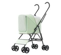 Pet Dtroller Lightweight Foldable Pet Stroller for Walking Dogs and Cats, Small Pet Stroller for Quick Collection Pet Stroller Large(Green)