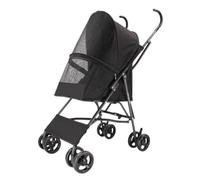 Pet Dtroller Lightweight Multifunctional Pet Stroller, Dog and Cat Quick-Close Stroller, Outdoor Portable Stroller Pet Stroller Large(Black)