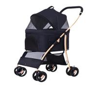 Pet Dtroller Outdoor Pet Stroller Detached Dog Stroller Lightweight Folding Pet Stroller Cat Dog Stroller Dog Walking Cart Pet Stroller Large(Blue)