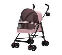 Pet Dtroller Pet Cat and Dog Stroller Dog Cat Teddy Baby Stroller Lightweight Foldable Small Pet Dog When Going Out Pet Stroller Large(Pink)