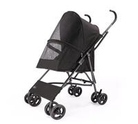 Pet Dtroller Pet Stroller is Lightweight, Foldable, Can Be Folded When Going Out, Standing Small Dog Stroller Stroller Pet Stroller Large(Black)