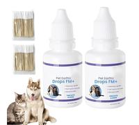 Pet Ear Pro Drops,Effectively Relieves Ear Itching,Gentle & Refreshing Formula, Ideal for Daily Ear Care for Cats and Dogs (2 pcs)