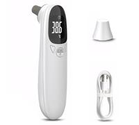 Pet Ear Thermometer, Digital USB Rechargeable Dog Cat Thermometer, Accurate Fast Reading for Animals: Dog, Cat, Pig, Sheep (32-42.9℃ Range)