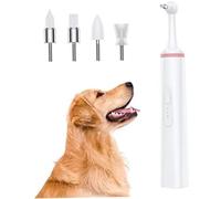Pet Electric Toothbrush for Small Breed Dogs Cats, USB/Battery Powered Electric Toothbrush for Teeth Cleaning Fresh Breath with 4 Brush Heads