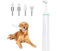 Pet Electric Toothbrush Tooth Stain Removal Dog Mouth Cleaning Tool - Ultrasonic Toothbrush for Dog with 4 Brush Heads for Stain Eraser Tooth Polisher