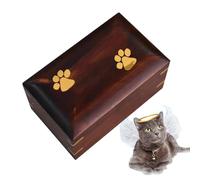 Pet Enemy Memorial Keepsake Memory Box, Paw Print, Pet Memorial Keepsake Urns, Loss Pet Memorial Remembrance Engraved Pet Ashes