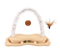 Pet Engagement Toy - Solid Wood Small Dog Scratching Toy | Bite Proof Pet Engagement Toy Ball, Excellent Quality Indoor Cat Scratcher, Cat Scratching Board for Indoor Cats Small Dogs Pets