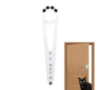 Pet Entry Strap - Cute Paw Shape Animal Gate Band, Fast Install Flexible Safety Lock, Adjustable Elastic Barrier | Allows Feline Access Blocks Canine Litter Food Feeding Areas Home Use