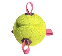 Pet Exercises Sphere - Tough Silicone, Solid Core | Health Bouncing Accessory Having Unique Ridged Design For Canine Athletic Activity Indoor Outdoor Wellness Fun Accessory