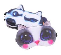 Pet Expression Eye Mask 8pcs Velour Cartoon Sleep Cover | Cat and Dog Faces, Blocks Light for Nap Use at Home, Flexible Adjustable Fit, Sturdy Short Plush Finish