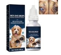 Pet Eye Drops,Pet Eye Drops For Cats And Dogs To Remove,Lubricating Eye Drops for Pet,Tear Stain Remover For Dogs & Cats,Eye Itching Relief Potion for Pets,Care And Cleaning Around The Eyes 10ML