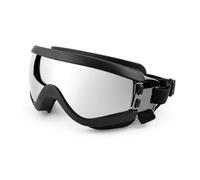 Pet Eyewear Goggles for Dogs with Wraparound Silver Lens, Adjustable Head and Chin Straps for Park Outings and Open-Air Daily Wear Canine Eyewear Pet Sunglasses Silver Lens Dog Face Cover Walk Gear