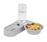 Pet Feed, Water Dispenser, 25 x 13.5 x 20 cm, Removable Bowls, Non-Slip Base, Stainless Steel Design, Automatic Feeding, Ideal for Cats, Dogs, Small Pets, Lightweight