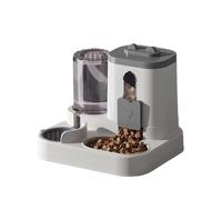 Pet feeder， 2 in 1 Automatic Pet Feeder Smooth Edges for Travel Living Room Household(Gris)