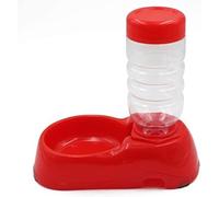 Pet Feeder 400ml Cat Dog Rabbit Food & Water Automatic Dispenser Dish Bowl Feeder Bottles (Blue & Red) (Blue)