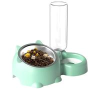 Pet Feeder and Water Bowl - Tilted Bowl 28x14.5x20.5cm | 16° PP Stainless Steel - Removable Bowl with Water Dispenser for Dogs and Cats, Easy to Clean