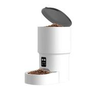 Pet feeder Automatic Feeder Timed Quantitative Feeding 4L Dry Food Basic Dispenser Button Settingremote Control Pet Supplies pet supplies(Button type)