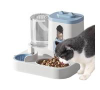 Pet Feeder | Automatic Food Dispenser | Cat Dog Dispenser PP 27x23x27cm 2200ml Food 800ml Water Large Capacity Indoor Feeder For Kittens Puppies Small Medium Pets