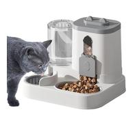Pet Feeder | Automatic Food Dispenser | Cat Dog Dispenser PP 27x23x27cm 2200ml Food 800ml Water Large Capacity Indoor Feeder For Kittens Puppies Small Medium Pets