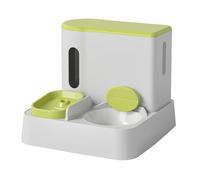 Pet Feeder Cat Automatic Feeder, Water Dispenser, Ceramic Bowl, Dog, Food, Feeding Device, Pet Supplies for Pet Sitter(Green)
