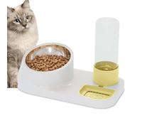 Pet Feeder - Cat Feeder And Water Dispenser | -Pet Feeder | Stainless Steel Snack Bowl & Waterer For Pets, Pet Feeding Station With Spill-Proof Design, Non-Slip For Dry & Wet Food