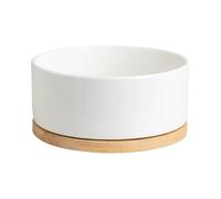 Pet Feeder, Ceramic Pet Bowl - Heated Water Feeder, USB Self Warming Dish | Large Capacity Base with Auto System(White)