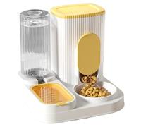 Pet Feeder For Cats - Automatic Cat Feeder | Cat Food Dispenser | Auto Food Water Dispenser | Automatic Dry | 2 In 1 Pet Supplies With Removable Bowl For Busy