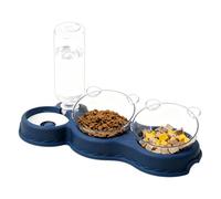 Pet Feeder | Inclined 15 Degrees Non-Slip, Double Raised Bowls for Cats - For Puppies Rabbits All Sizes Small Medium Large Home Balcony Indoor Travel Gio