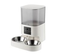 Pet Feeder Pet Automatic Feeding Machine, Cat Supplies, Dog, Rabbit Food, Timed and Quantitative Device for Dry Food(Black,Large)