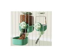 Pet Feeder Pet Cage Automatic Water Dispenser, Dog Hanging Kettle, Cat Feeder for Pet Sitter(Green)