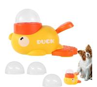 Pet feeder rubber duck slow feeder treat dispenser automatic feeder push-button food dispenser interactive toy educational training device suitable for small dogs and cats