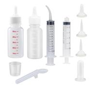 Pet Feeding Bottle and Syringe Set, Pet Nursing Bottle, Silicone Nipples, Feeder Kit for Small Animal, Newborn Puppies and Kittens, Rabbit, Squirrels (White)