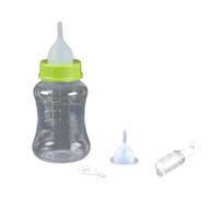Pet Feeding Bottle, Soft Silicone Nipple Bionic Pacifier with Precise Scale 60ml 150ml, Nipples Leak-Proof Sealed Design,for Newborn Puppy Kitten Water Milk Feeding Green 150ML