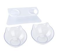 Pet Feeding Bowl, Cat Feeding Bowl, Dog Food Bowl, Suitable for Dogs, Cats, Puppies and Other Small Animals (Transparent)