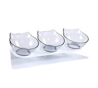 Pet Feeding Bowls Raised 15° Tilt Neck Guard Bowl Dog Dish Drinking Water Bowl Kitten Puppy Food Grade Feeder Bowl