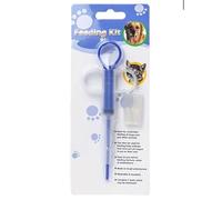Pet Feeding Kit for Dogs and Cats, Medicine Syringe with 2 Teats, 15cm, Washable and Reusable, Blue