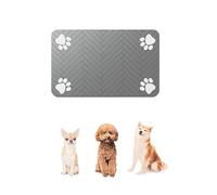 Pet Feeding Mat 1pc Fast-Drying Diatomaceous Earth Pet Feeding Mat - Splash-Proof Absorbent Easy To Clean for Dog Cat Washable Mats for Floors(Grey -50x30 cm)