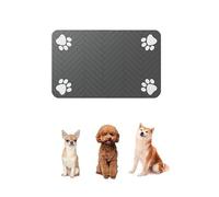 Pet Feeding Mat 1pc Fast-Drying Diatomaceous Earth Pet Feeding Mat - Splash-Proof Absorbent Easy To Clean for Dog Cat Washable Mats for Floors(Black -50x30 cm)