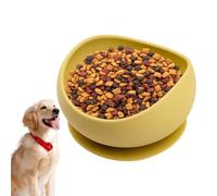 Pet Feeding Mat - 25cm Silicone Bowl, Puppy Slow Feeder with Suction, Raised Rim Pets Dish, Non-Slip Dog Plate for Wet Food | Stress-Free Whisker Relief Eating Tray Kitten Puppyy Dogg