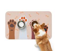 Pet Feeding Mat 30x50CM, Absorbent Dog Cat Bowl Mat for Food & Water