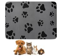 Pet Feeding Mat, 40 * 60cm Cat Dog Muddy Paws Mat, Super Absorbent Pet Mats for Food Bowls, Non Slip Dog Slow Feeder Mat, Washable Pet Rebellion Mat, Dark Gray