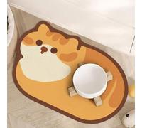 Pet Feeding Mat Absorbent Cat Bowl Mat Soft Diatomite Floor Protector (COLOR 1,50 * 80cm)